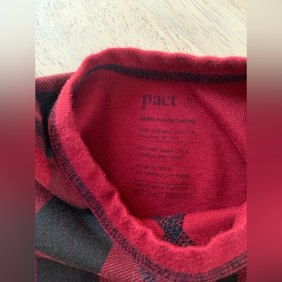 Pact Kids Pajama Set - Red and Black Checkered - Picture 4 of 4